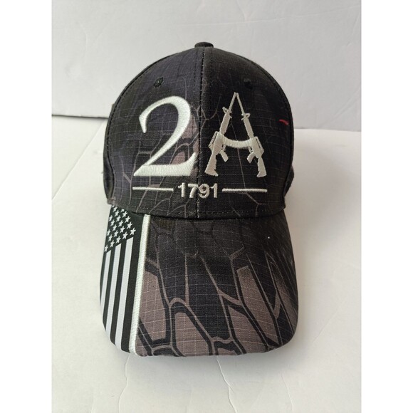 2A 1791 American Flag Strapback Hat Camo OSFA Adjustable Embroidered - Picture 1 of 16